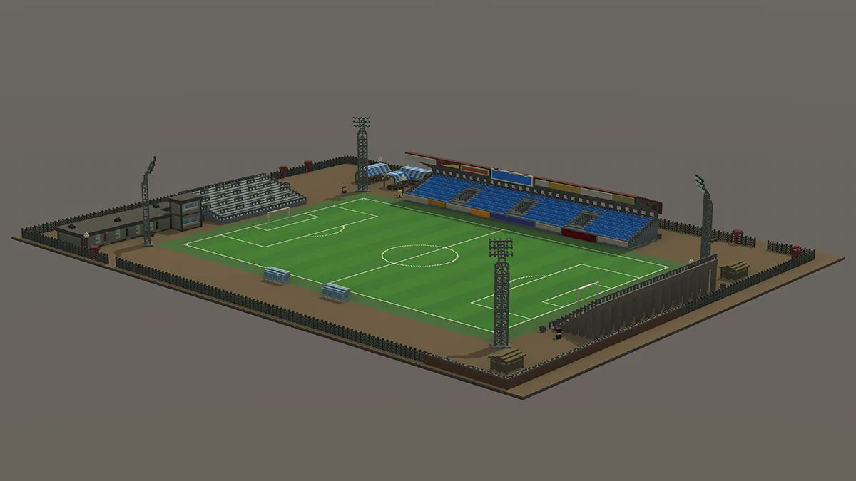 anothergame_'s tweet photo. Another variant of a football stadium with different stands and buildings.
#screenshotsaturday  #indiegame https://t.co/3vNJj47TVN