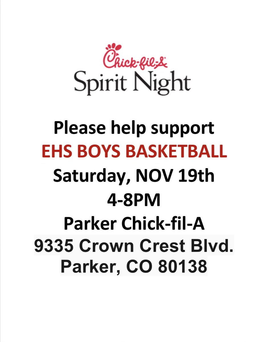 Come out and get some great food and support your Elizabeth Boys Basketball team.