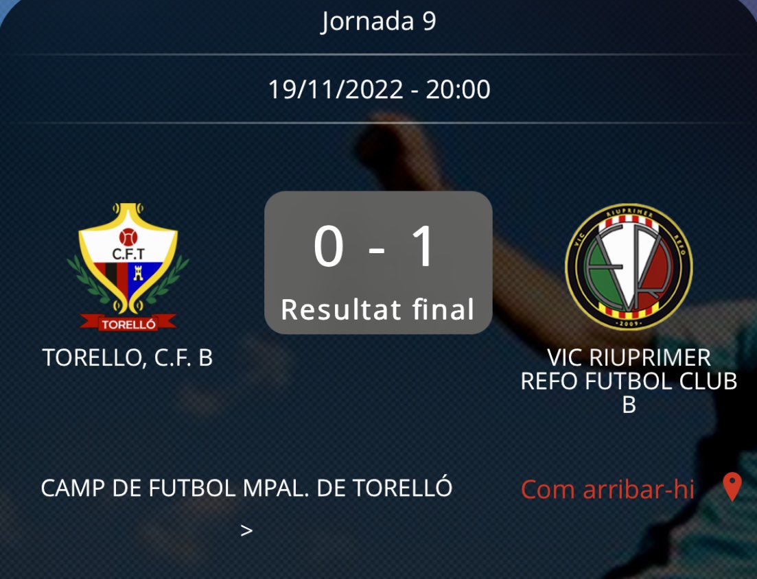 cftorello's tweet photo. Avui els Sènior A i B no han estat encertats en el marcador, el 1r ha empatat a casa (1 a 1) i ara en el darrer partit del dia, el #TorellóB ha ensopegat davant el @VicRiuprimer . No passa res, #SeguimLluitant #SeguimCompetint #SomelTore #ADNpescallunes🔴⚫️ https://t.co/1nBjI8tOa0