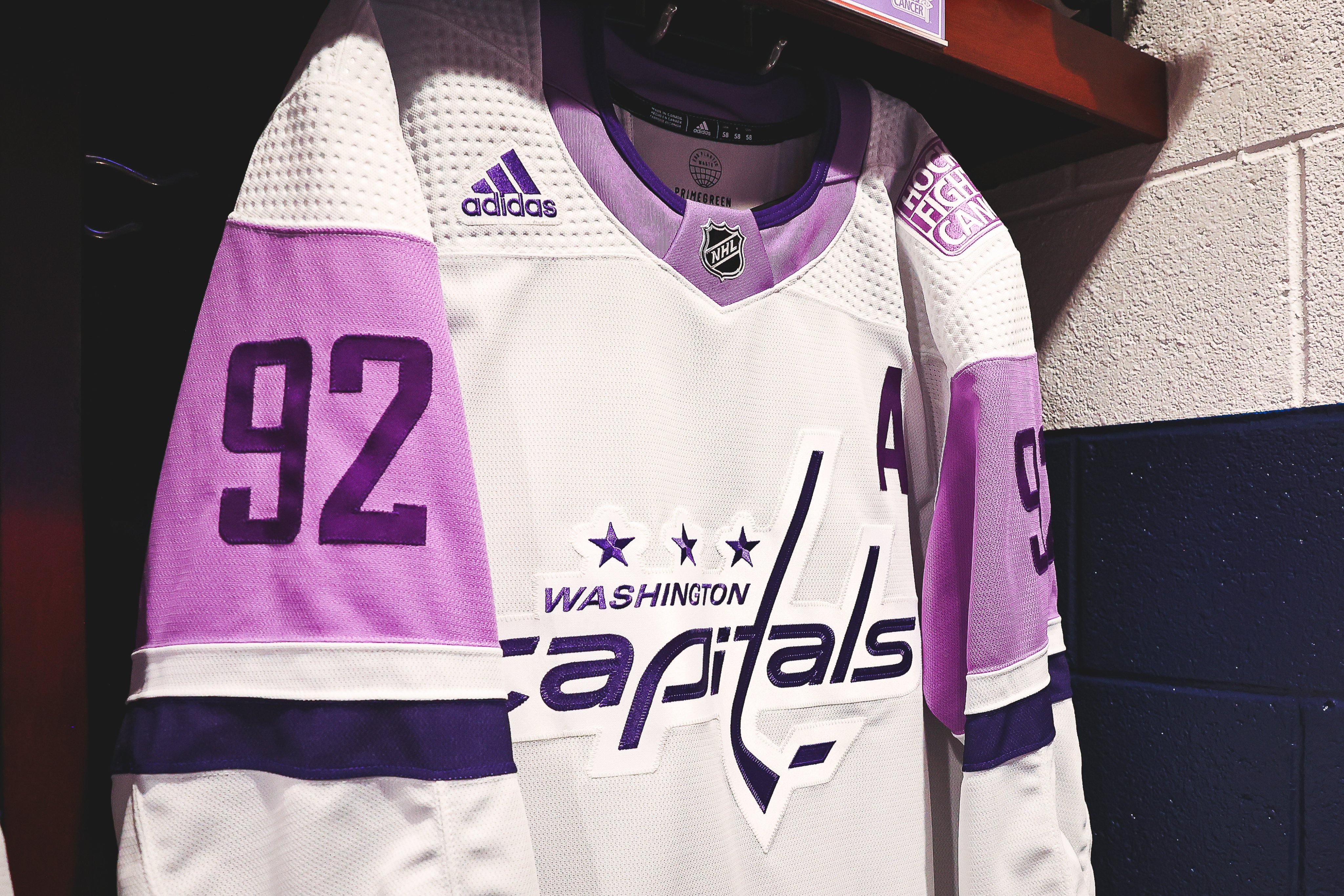 Capitals reveal the lavender-colored jerseys they'll wear for Hockey Fights  Cancer night