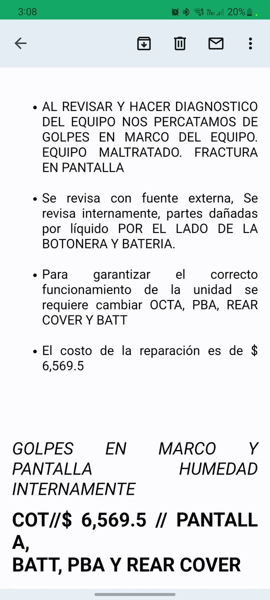 dcampero's tweet photo. @SamsungMexico un año despues regreso a quejarme con un reloj que compre directamente con ustedes y otra cotizacion absurda de basicamente cambiar todo el reloj cuando el reloj no iba con golpes y no deberia tener humedad por que se supone son contra agua ( no lo meti a alberca) https://t.co/K3H7KD6TUt