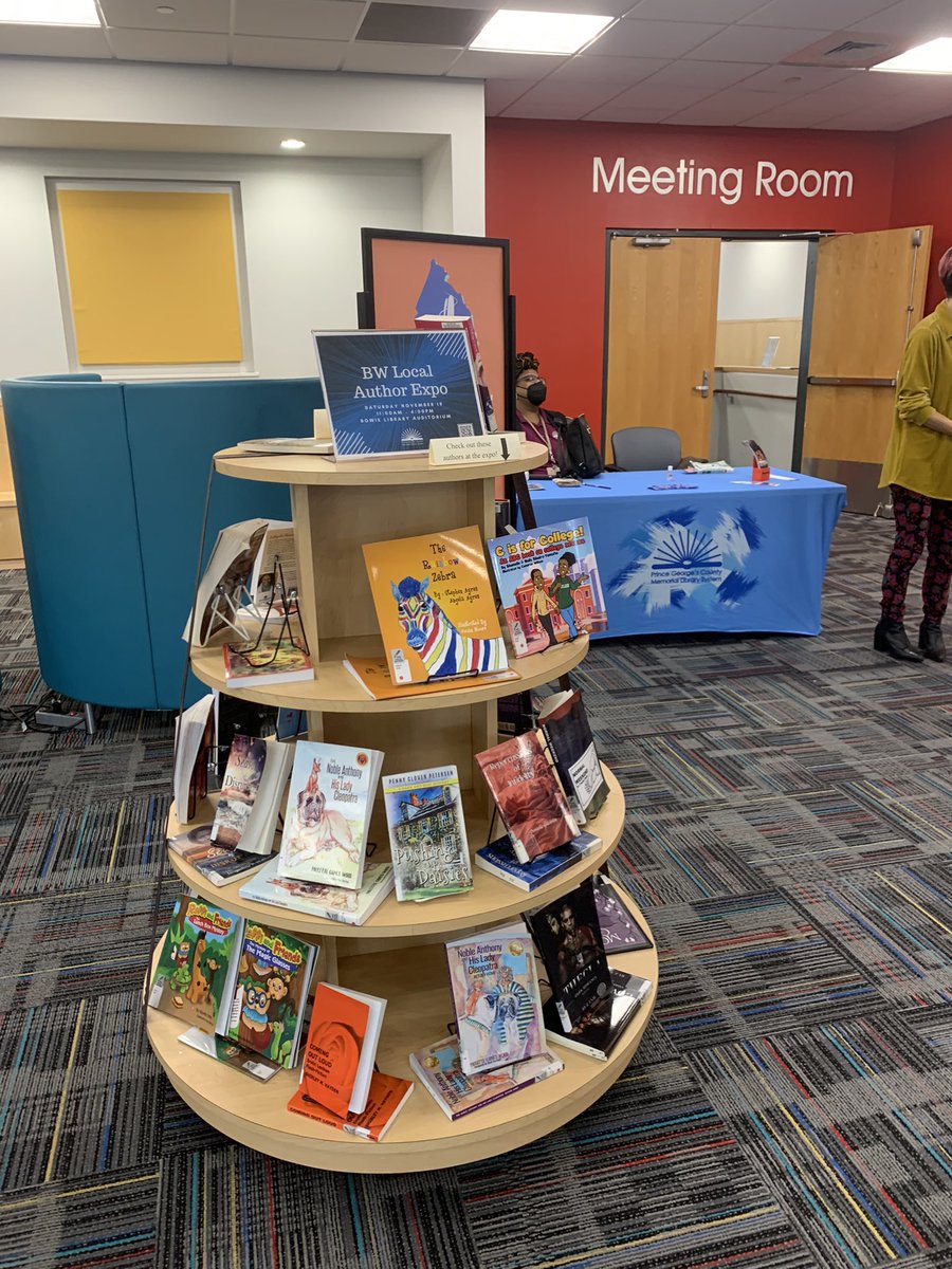 Three cheers for the amazing community of authors and readers who came out to the Local Author Expo today at #Bowie Branch Library! All of our featured authors’ books are available for checkout through the PGCMLS catalog. #princegeorgesproud #pgcmlslocalauthors #booktwitter