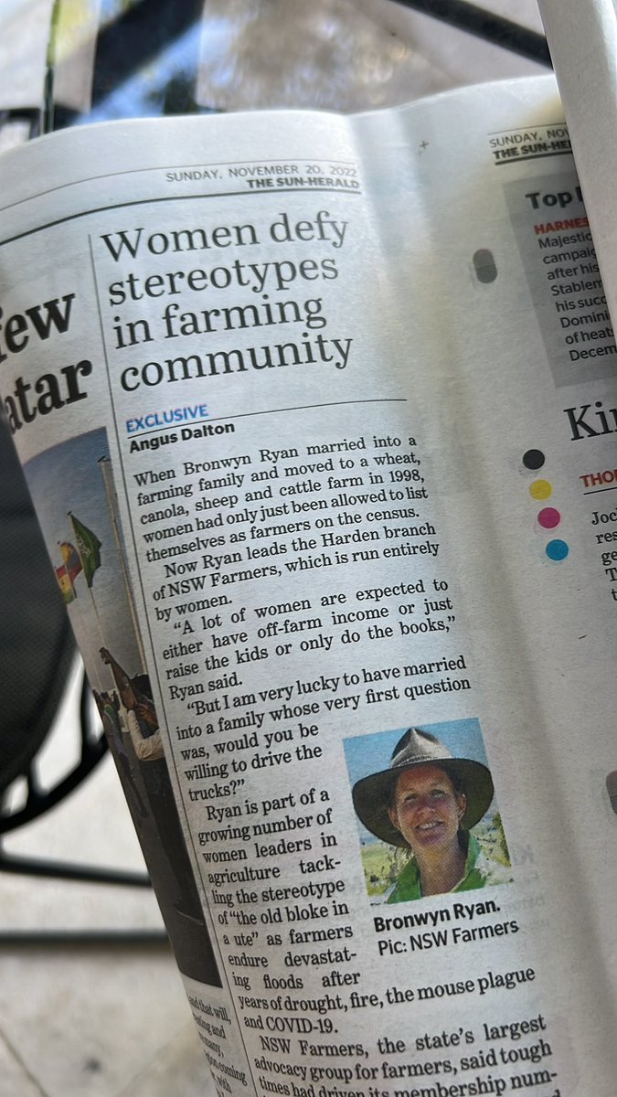 Emma Weston (@emmamweston) on Twitter photo Great to see this article featuring #BronwynRyan a <a href="/NSWFarmers/">NSW Farmers</a> local branch leader, exposing the continuing gender bias and stereotypes in farming and ag. But why are we still surprised that women also farm and rightly call themselves farmers? Why is this news? #timeforchange Great to see this article featuring #BronwynRyan a <a href="/NSWFarmers/">NSW Farmers</a> local branch leader, exposing the continuing gender bias and stereotypes in farming and ag. But why are we still surprised that women also farm and rightly call themselves farmers? Why is this news? #timeforchange