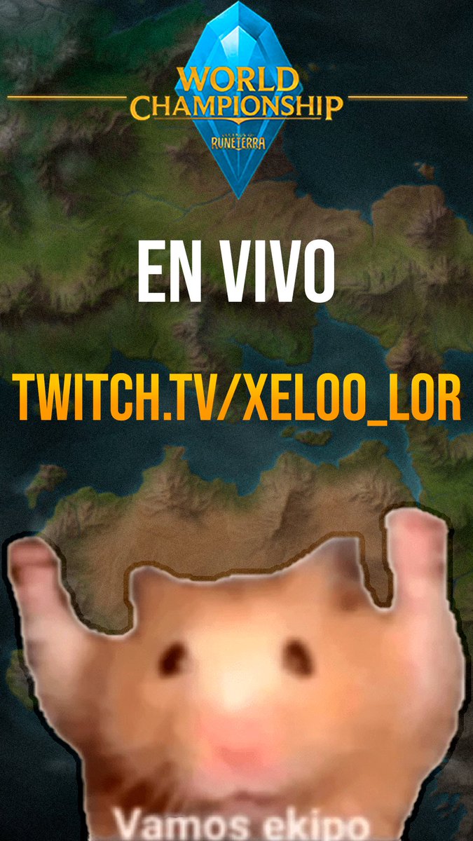 Su aggro player de confianza está en vivo con el quali al mundial en twitch.tv/xeloo_lor

Vamos ekipo!