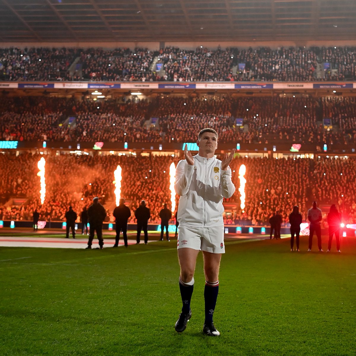 EnglandRugby's tweet photo. Our first men's player to bring up their 100th appearance as captain 👏

#Faz100 https://t.co/PbRfHUBeBy