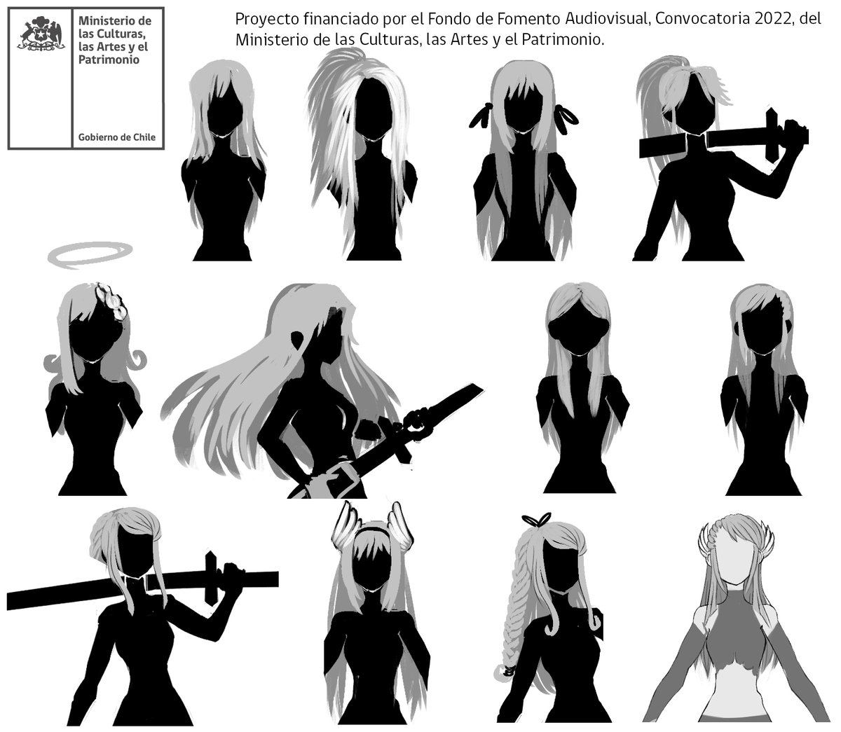 ImaginimaGames's tweet photo. Hairstyles Tazani✫
Concepts by @nattgica for "EX UMBRA"

#concepts #indiedev #indiegaming #indiegame #indiegamedev #gamedev #animestyle #animegame #gamedesign #videojuegoschile #screenshotsaturday #gamedevchile #chile #videojuego #rpggame #imaginima #exumbra #exumbrainsolem https://t.co/G6ocMOvxvO