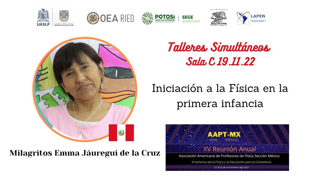 En unos momentos comenzaran los talleres de la AAPT-Mx

Revisa: docs.google.com/document/d/1v9…