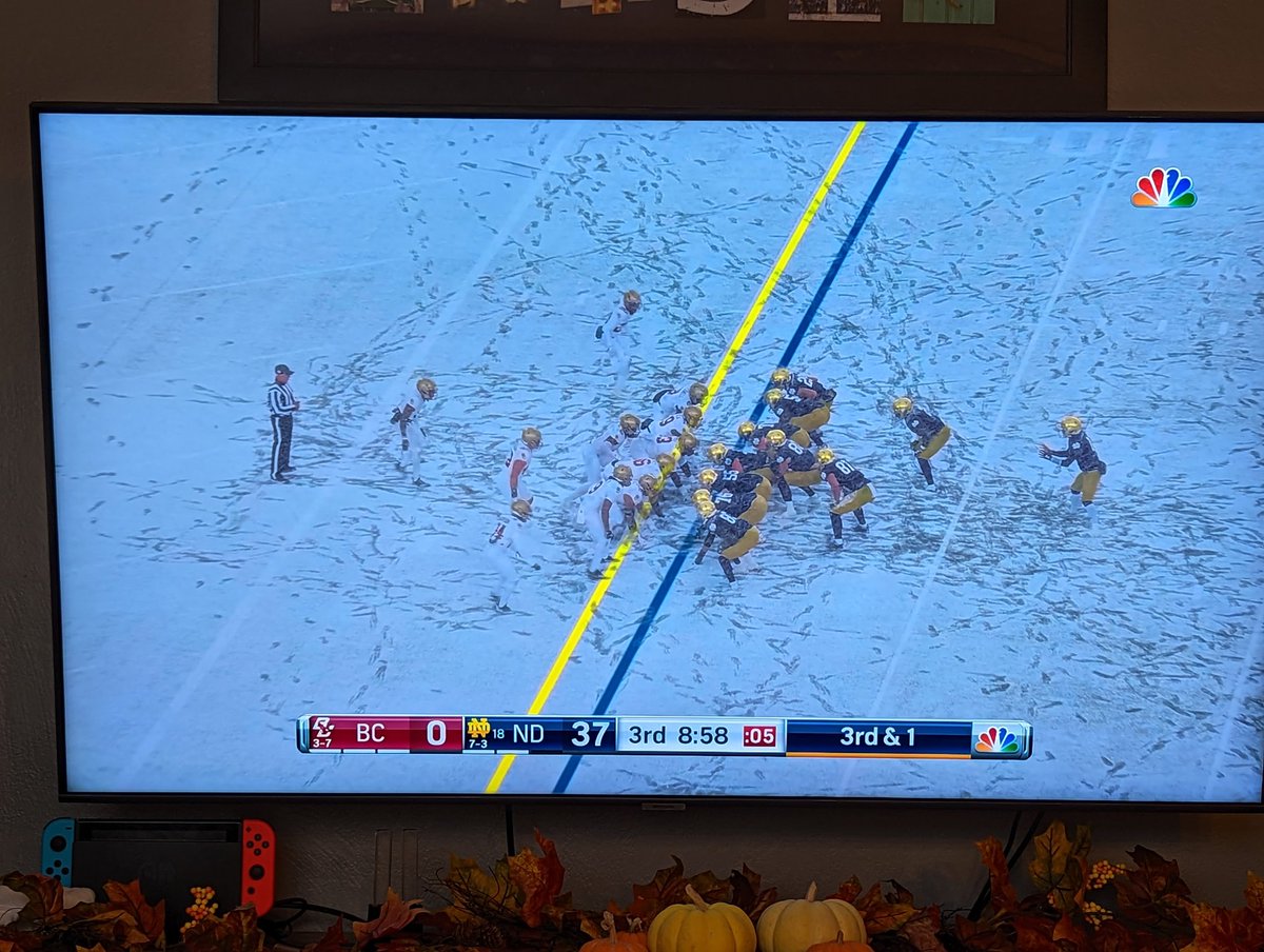 LynnetteGrantWx's tweet photo. So... Who's going to remember this game? 
And I'm not talking about the score. 😅🥶 https://t.co/jxLECJNOGh
