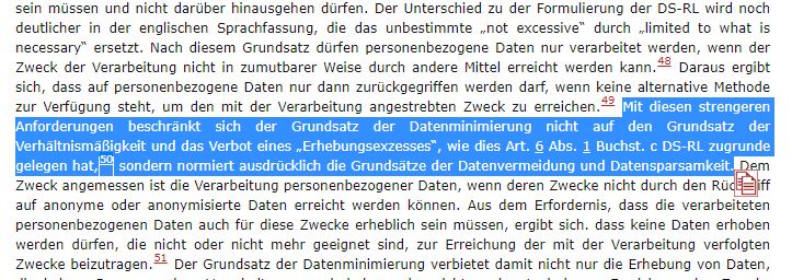 winfriedveil's tweet image. #Datenminimierung mit #Datensparsamkeit und #Datenvermeidung verwechselnd auch Heberlein, in: Ehmann/@MartinSelmayr, #DSGVO, 2. Auflage 2018, Art. 5 Rn. 22