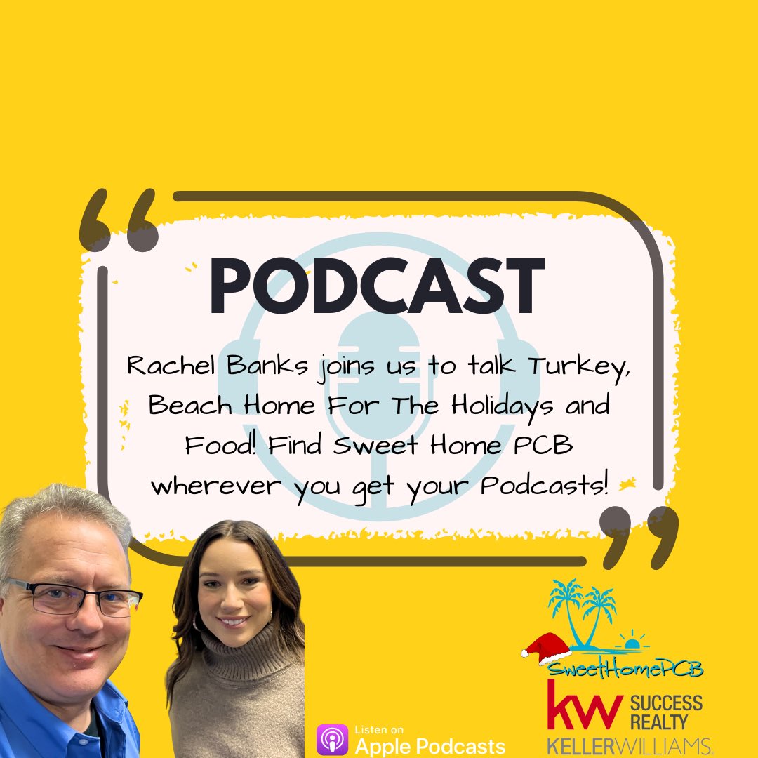 The latest episode of Sweet Home PCB is available wherever you get your Podcasts! We talk Beach Home for the Holidays and more with Rachel Banks from <a href="/Visit_PCB/">Visit_PCB</a>! #SweetHomePCB #RealFunBeach #Podcast #Turkey #Thanksgiving #Beach951 

podcasts.apple.com/us/podcast/swe…