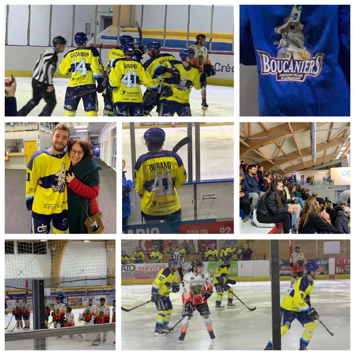 Balazuc2's tweet photo. Hockey sur glace à la patinoire de la Garde 🏒👍
#lesboucaniers Toulon vs #lescrocos de Nîmes 
Superbe match avec une victoire toulonnaise 3à1 👏👏👏
#matteodurand 41
#delphineberain https://t.co/vdAnLeIDvG