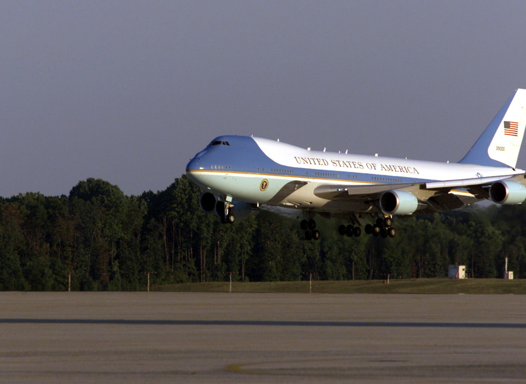 USRGovernment's tweet photo. Newly Inaugurated President Johnson has just landed from traveling to Brazil with Jadan Howard the White House Chief of Staff. During their visit they talked about the future of both countries and plan to meet in the future. https://t.co/z9SdmKGMZ9