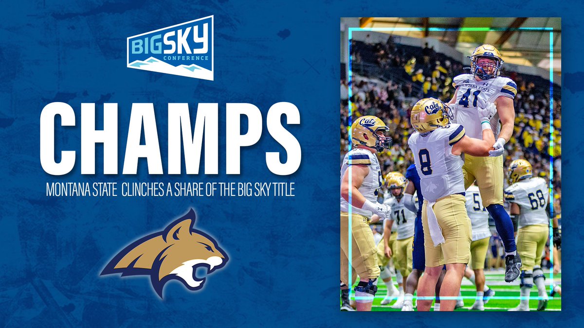 BigSkyConf's tweet image. 🏆 CHAMPS 🏆 

For the first time since 2012, Montana State is a #BigSkyFB champion‼️ 

#ExperienceElevated