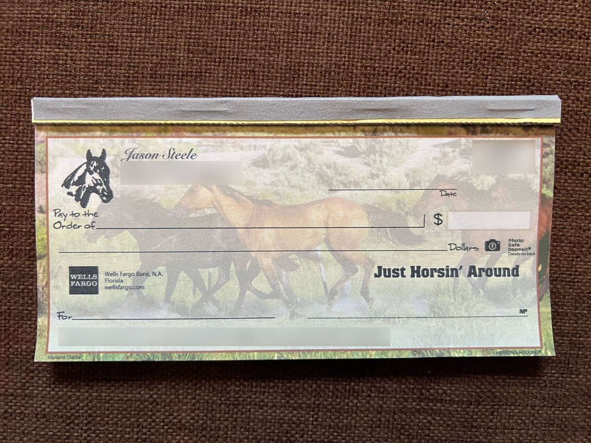Jason Steele on Twitter "My bank lets me customize my checks so I