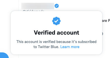 Elon's $8 vanity checkmarks – easy to ID on people's profiles when you tap on the mark – are 100% backfiring

They are now a sign someone is a pathetic bootlicker paying the most pitiful possible monthly rent to the world's richest man for a digital decoration