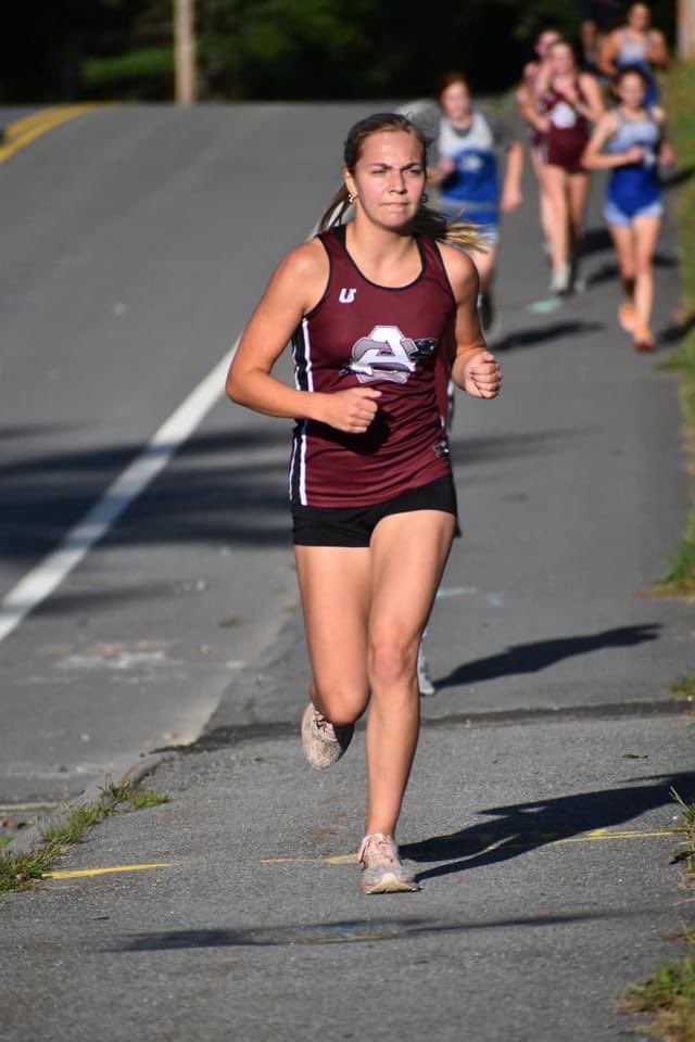Today was the final run for Senior Captain Gwen Connors. She ends her six year XC career with two league titles, two all-star selections and two State appearances. Thank you for giving us your best, Gwendolyn! #ASRSD