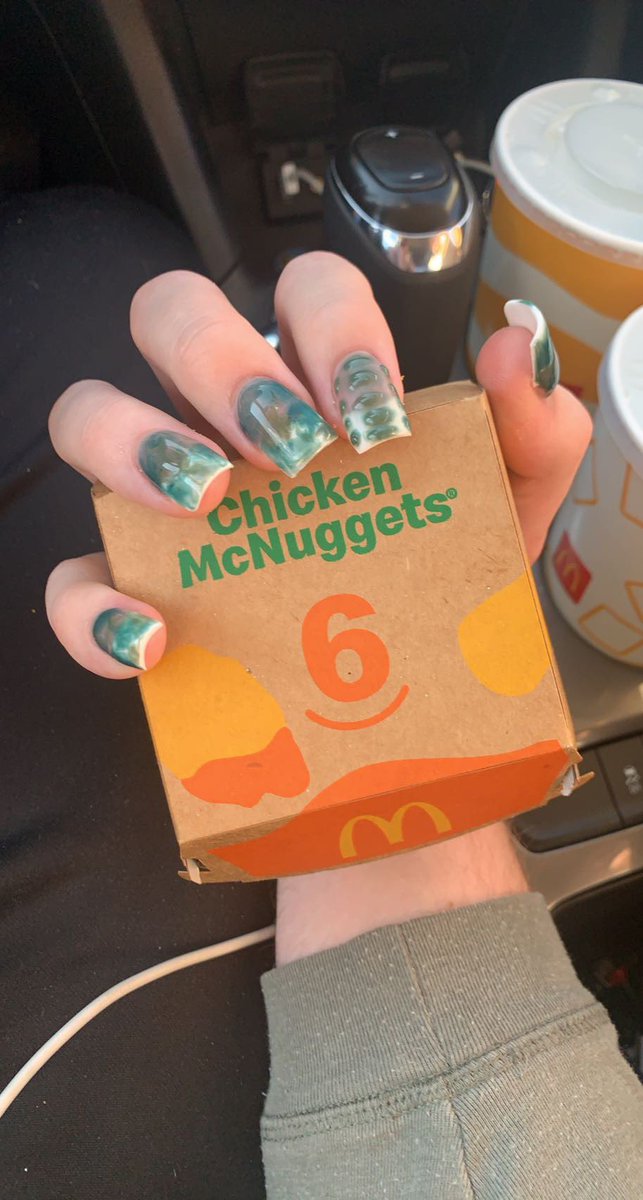 beerennan's tweet photo. My girlfriend did my nails for her class, so we did a McDonalds photo shoot https://t.co/S4CxWrnbB7