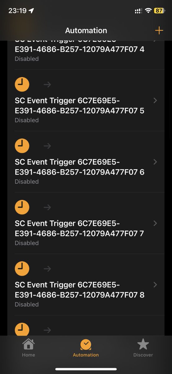 _jonathanyang_'s tweet photo. If anyone is planning to use @sleepcycle integration with HomeKit, think twice. For automatic waking-up light, @sleepcycle will create a huge amount of Scenes and Automations in your HomeKit, each of which turns the brightness of bulbs to 1%/2%/3%/etc. (1/2) https://t.co/rGftO6uWrG