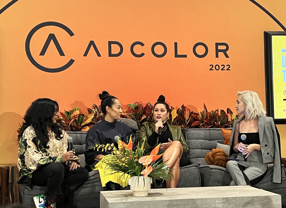 Powerhouse panel @ADCOLOR “More Stories to Tell: Unifying Asian Americans Through Media.” ~Rinchen Lama, @zeenakoda, Mimi Munoz, <a href="/thaz7/">Thas Naseemuddeen</a> 🔥 #ADCOLOR2022