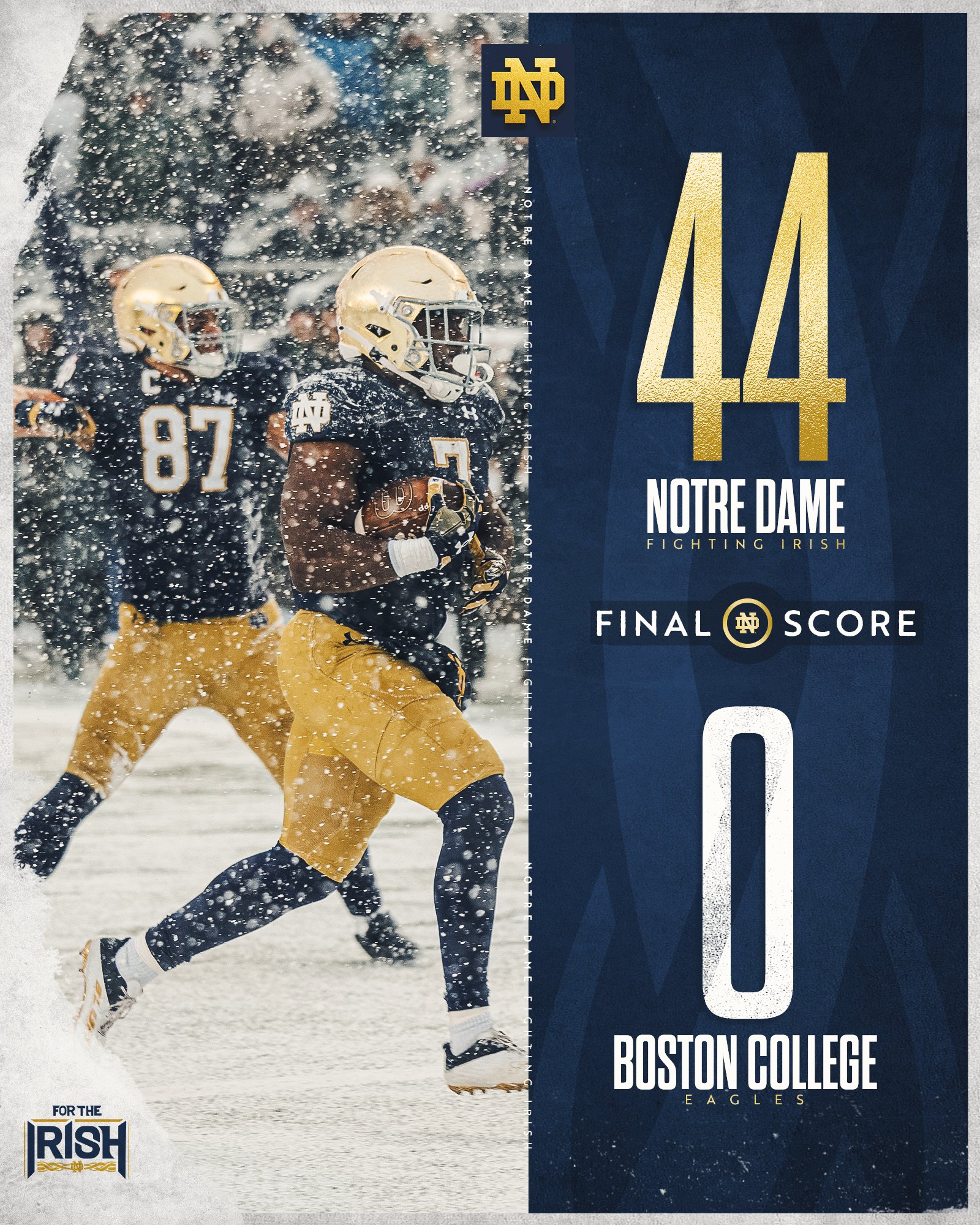 Notre Dame Football on Twitter "Irish WIN on senior day🥶💪 GoIrish