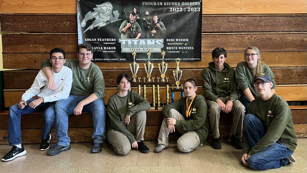 WFArmyJROTC's tweet photo. #villageofchampions West Forsyth captures 1st place in the 22-23 WSFCS rifle championship. Ten athletes shot a PR in at least one event enroute to another program-record total score. #army #4thbrigade #jrotc #rifle #wsfcs https://t.co/dq7S3f2WU8