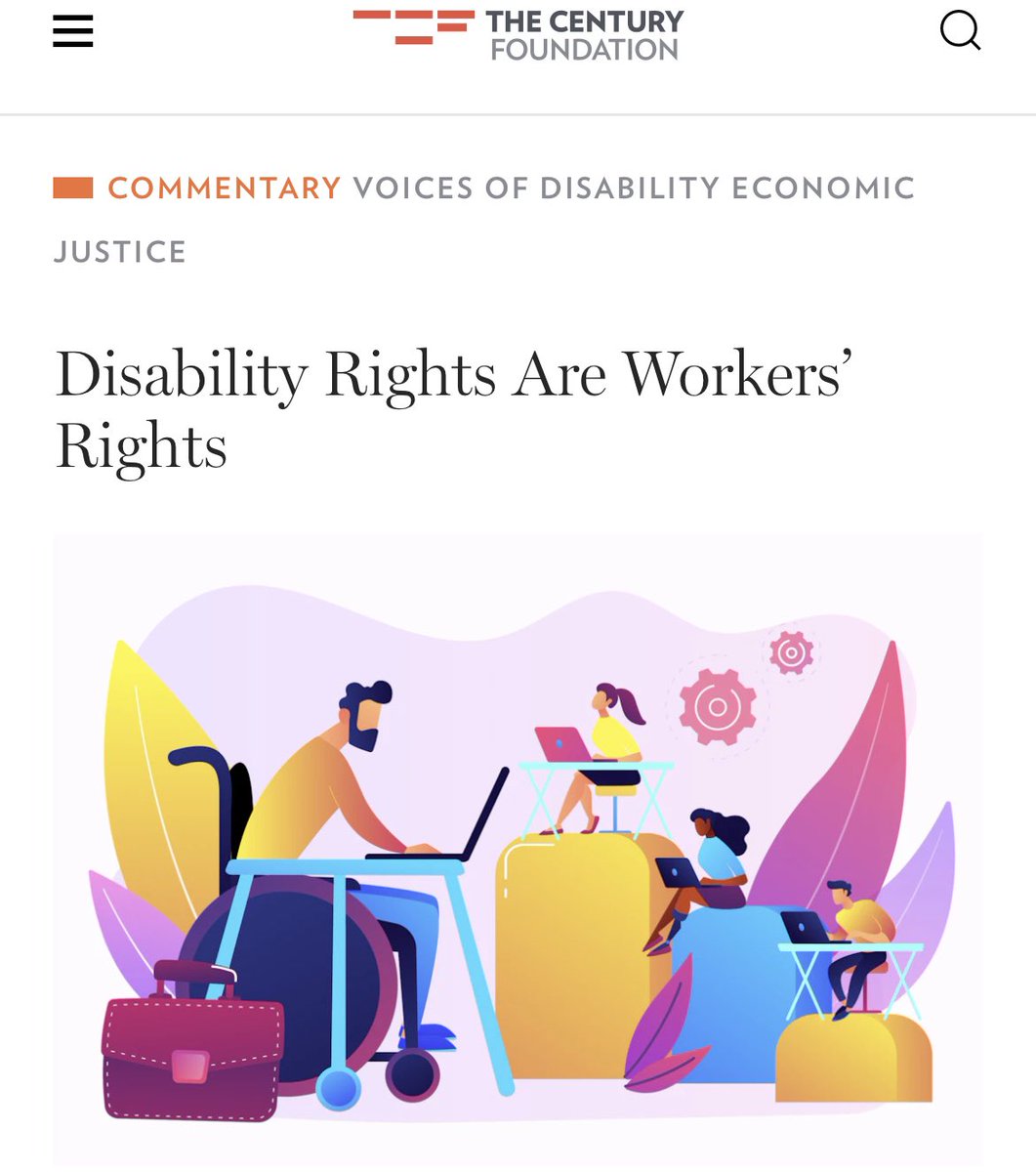 Disability rights ARE labor rights. You gotta read this piece by <a href="/GrimKim/">Kim Kelly</a> and realize the path to justice can have intersections without derailing everyone into a quagmire of bad faith 
tcf.org/content/commen…