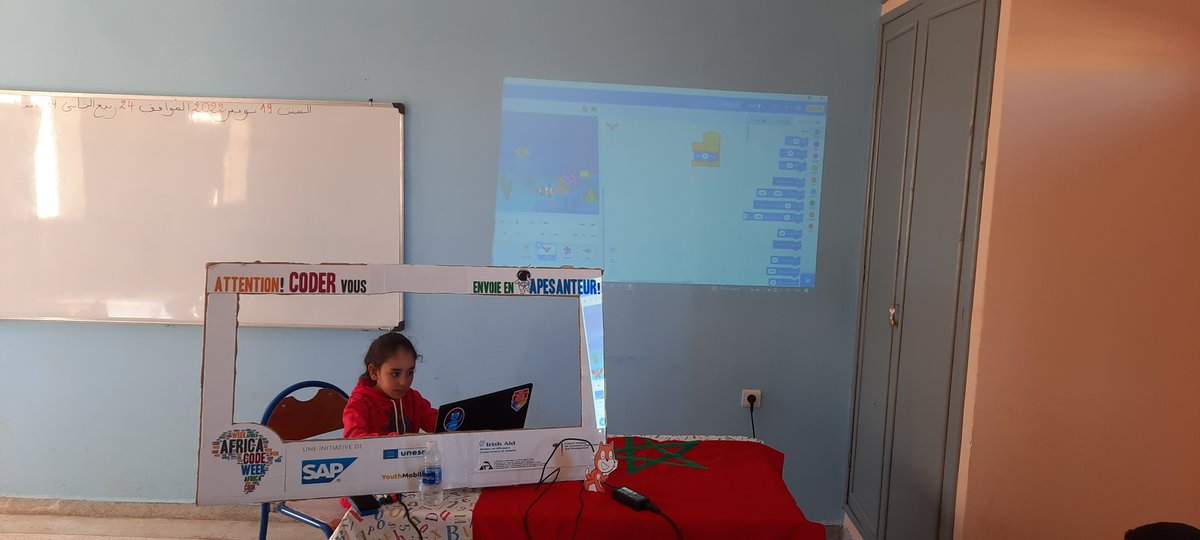 ecolemabh's tweet photo. نظم النادي التكنولوجي في مدرسة @ecolemabh تحت إشراف الاستاذ @ELBALGHITIANAS ورشة حول @scratch
 #Boumia DP  #Midelt @Azyz_Harmouche @ilhamlaaziz @taalimtice @MarocEducation @MicrosoftEDU
#ACW2022 #Africacodeweek @sap4good @AnthonySalcito @AchaouiHind @AcwMaroc @AfricaCodeWeek https://t.co/1bsH2z8i65