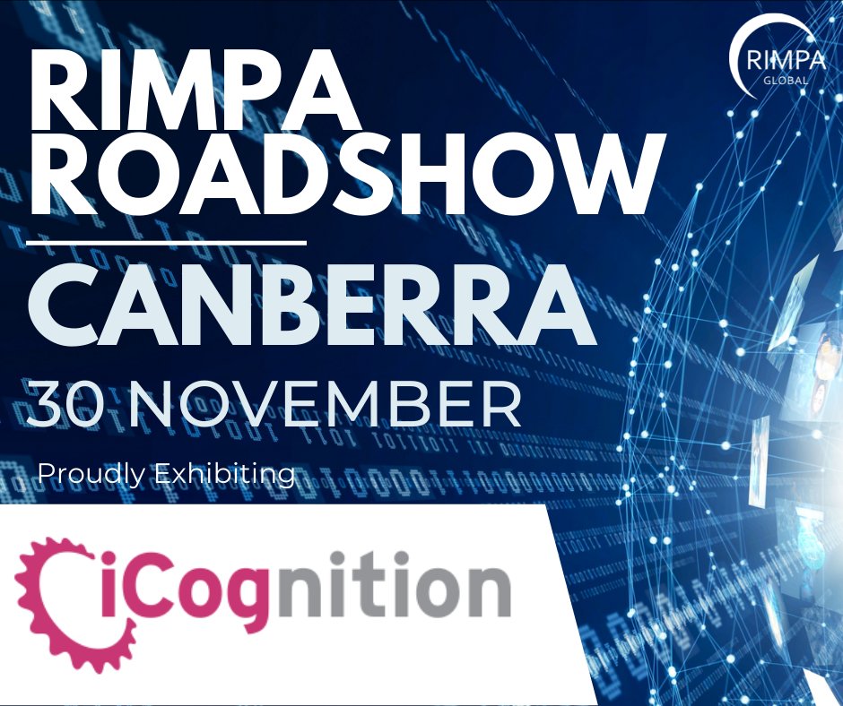RIMPAGlobal's tweet image. Thank you to @icognition, sponsors of the RIMPA Roadshow in Canberra! Meet the team at Novotel Canberra and have the chance to WIN a 3-day RIMPA Live 2023 registration 🙌

Register - ow.ly/yGYq50Lxaih

#RIMPAGlobal #RIMPARoadshow #informationmanagement #recordsmanagement