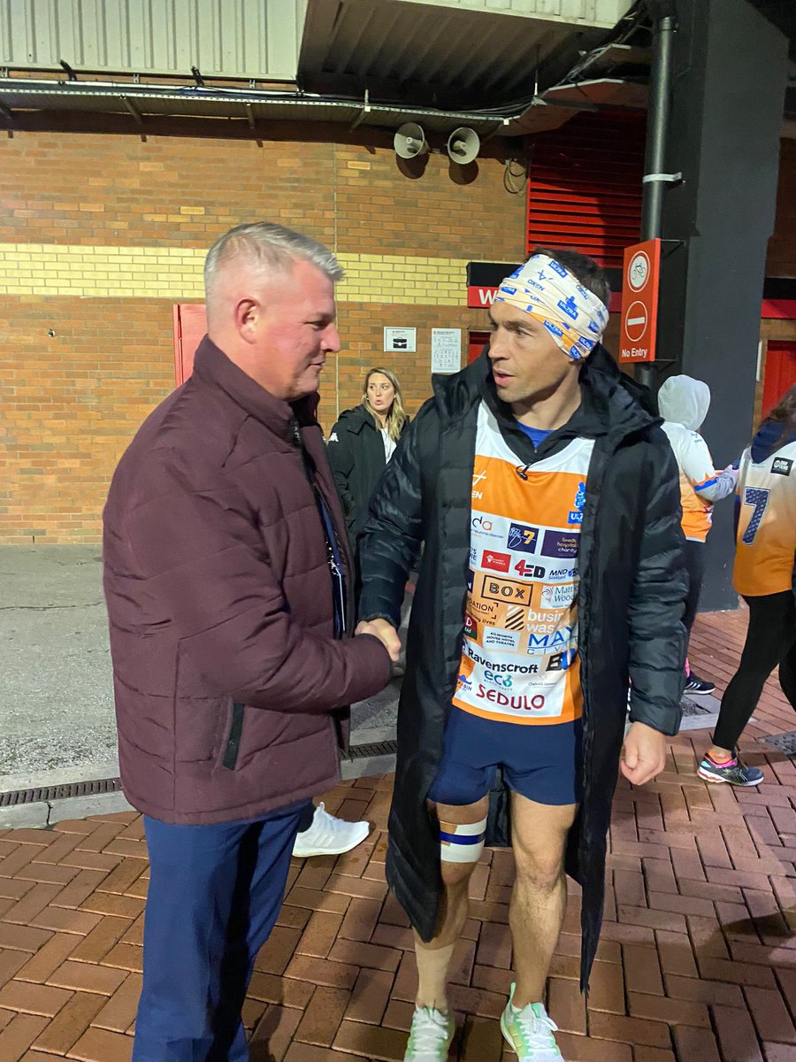 Kevin Sinfield is an inspiration to us all, completing a gruelling 7 ultra marathons in 7 days Kevin has raised over £2.7 million and counting for the Motor Neurone Disease Association and former teammate Rob Burrow. Man of the Match effort Kevin! #RLWC2021 #Ultra7in7