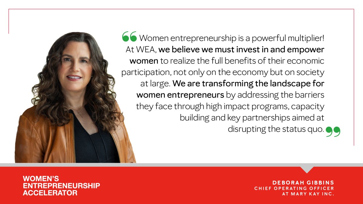 We’re celebrating #WomensEntrepreneurshipDay by celebrating all the amazing women entreperneurs. Mary Kay Chief Operating Officer, Deborah Gibbins, shares why investing in women entrepreneurs is not only crucial to the economy but to society.