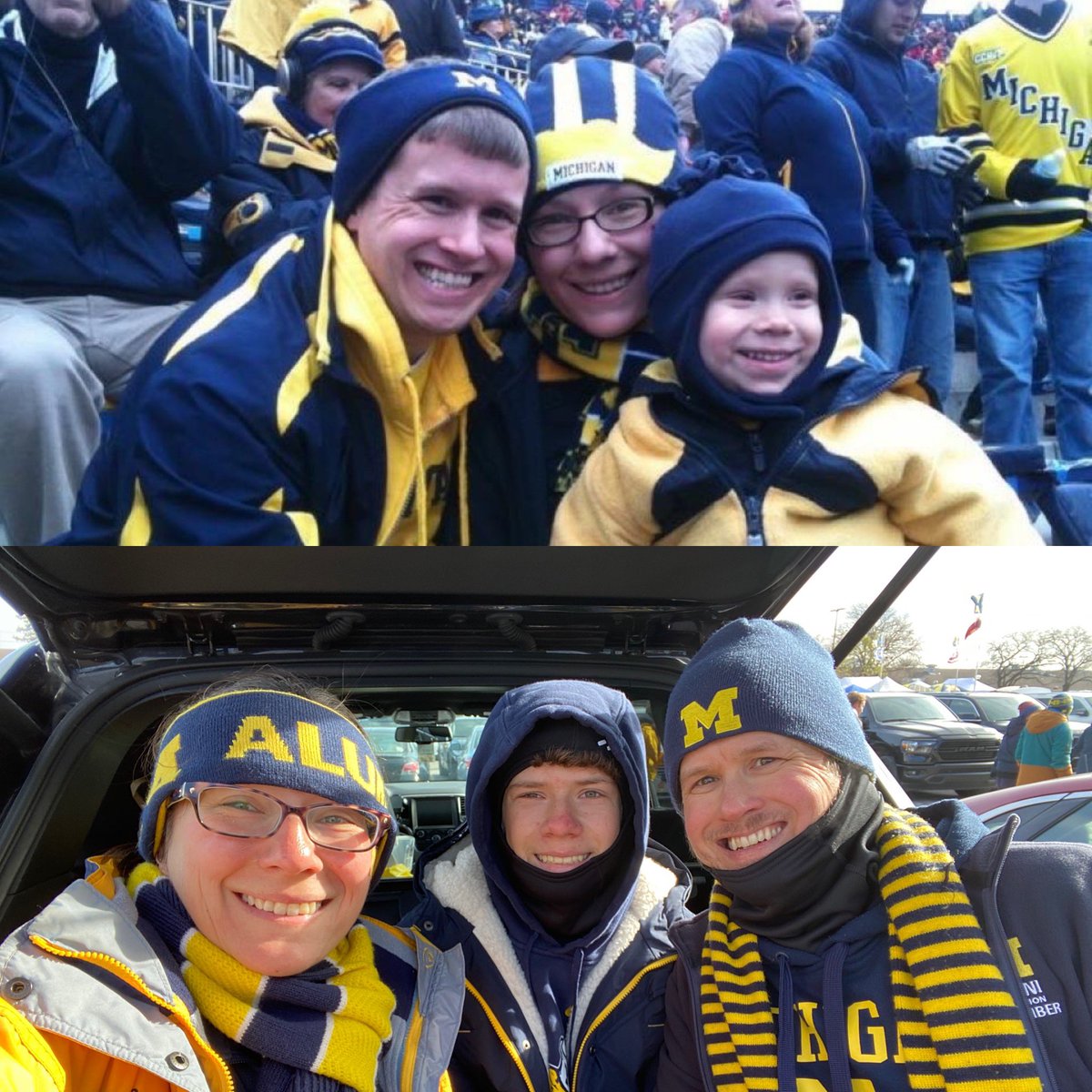 ILAH17_GoBlue's tweet photo. 11 years apart. Both wins. #GoBlue #BornBlue 💛💙🏈 https://t.co/1eyVeg1RkN