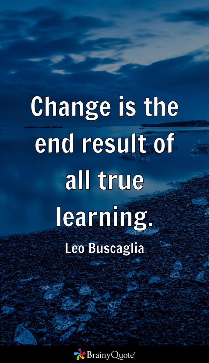 Sybertuts's tweet photo. Change is the end result of all true learning.
- Leo Buscaglia https://t.co/lDHbXiGvmZ https://t.co/eP7gsAdl1Z