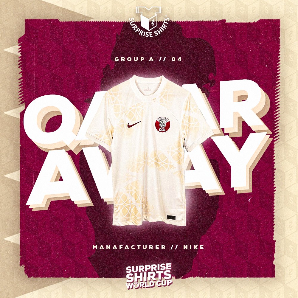 Surprise Shirts (@surpriseshirts) on Twitter photo SURPRISESHIRTS.CO.UK WORLD CUP ๐๐
DAY 4 - QATAR ๐ถ๐ฆ
The first game of the World Cup is TODAY... so we're doing a giveaway for one of the Qatar shirts! ๐๏ธ
How to win ๐
โป๏ธ Retweet
โ
Follow
<a href="/SurpriseShirts/">Surprise Shirts</a>
๐ฌ Comment your size
We'll draw a winner tonight! Good luck ๐ค SURPRISESHIRTS.CO.UK WORLD CUP ๐๐
DAY 4 - QATAR ๐ถ๐ฆ
The first game of the World Cup is TODAY... so we're doing a giveaway for one of the Qatar shirts! ๐๏ธ
How to win ๐
โป๏ธ Retweet
โ
Follow
<a href="/SurpriseShirts/">Surprise Shirts</a>
๐ฌ Comment your size
We'll draw a winner tonight! Good luck ๐ค
