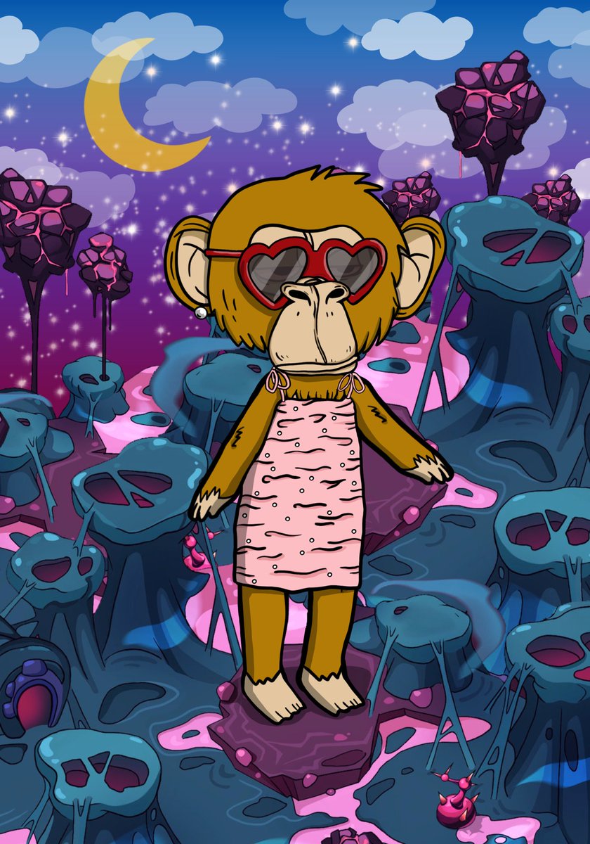 SeraStargirl's tweet photo. ✨BAYC Creator Highlight✨
BAYC 2729 • Meirav

Meirav (@MeiravHaber) Artist, co-founder of @BoredApeNotClub. A derivative collection where she uses her ape ip to re-imagine apes as popular culture icons 🎨 https://t.co/XauVwp21jU