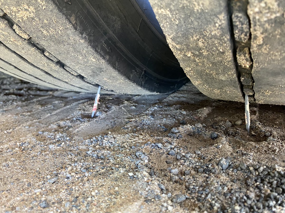 How is it I get threatened by a male at my place of work, the Colac turf club, subsequently that person &amp; his wife are charged by Victoria police, then weeks later I have these nails placed under my horse truck tires, but RV stewards don’t have enough evidence to charge anyone 🤷‍♀️