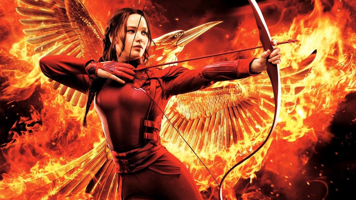 PopCrave's tweet photo. Jennifer Lawrence’s reign of playing the iconic Katniss Everdeen came to an end 7 years ago today with the release of ‘Mockingjay - Part 2.’ https://t.co/0s1E0TB8NJ