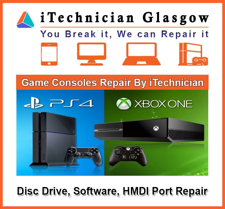 We repair all kind of Game Consoles, Sony PS5, PS4, PS3, Xbox for Disc Drive, Software Faults and HDMI Port Replacement at iTechnician Glasgow. For more detail contact us.

#ps5 #ps5repair #ps5hdmi #hdmiportrepair #ps4repair #xboxrepair #sony #microsoft #gameconsolesrepair #tech