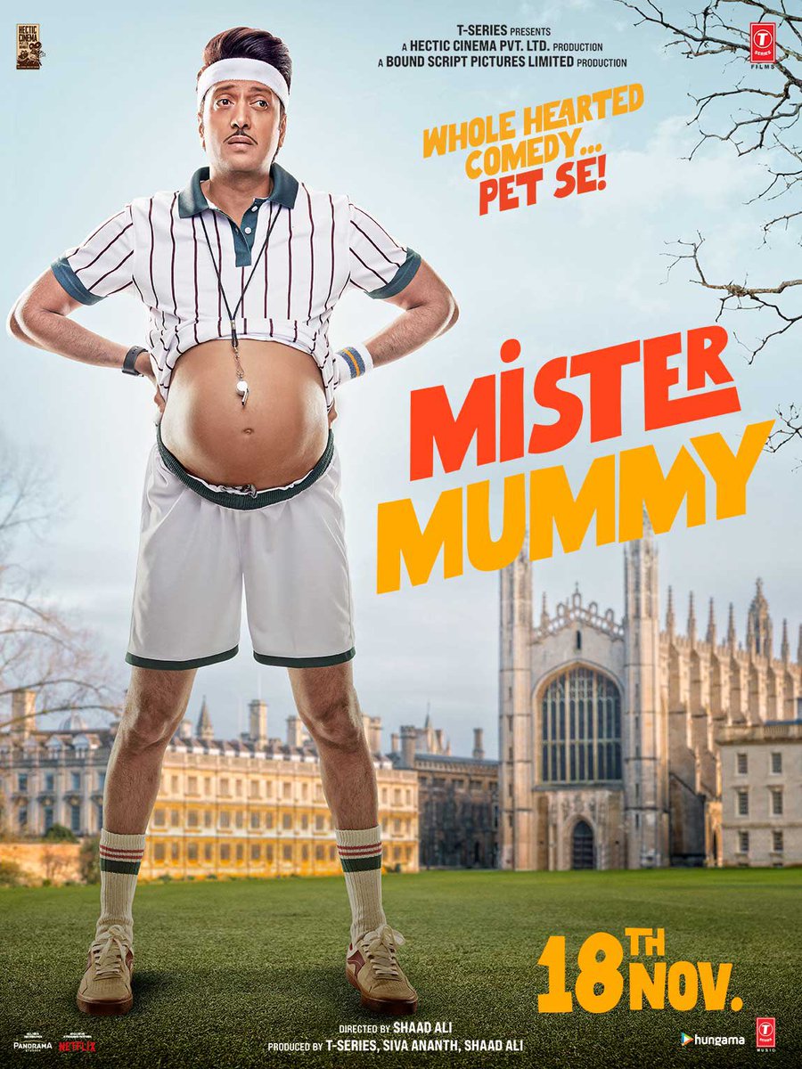 RITEISH - GENELIA: 'MISTER MUMMY' MOVES TO NEXT WEEK... #MisterMummy - starring #RiteishDeshmukh and #GeneliaDeshmukh - was slated for release on 11 Nov 2022… Will now release a week later, on 18 Nov 2022… Directed by #ShaadAli.