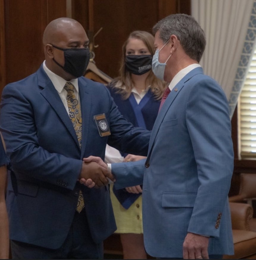 ndellis124's tweet photo. Before the pandemic, during the pandemic, and now post-pandemic, you have continued to put Georgians first! Your leadership, friendship, and fight for K–12 public education and public safety inspire me. You deserve four more years @BrianKempGA ! https://t.co/JVLzDI0FDx