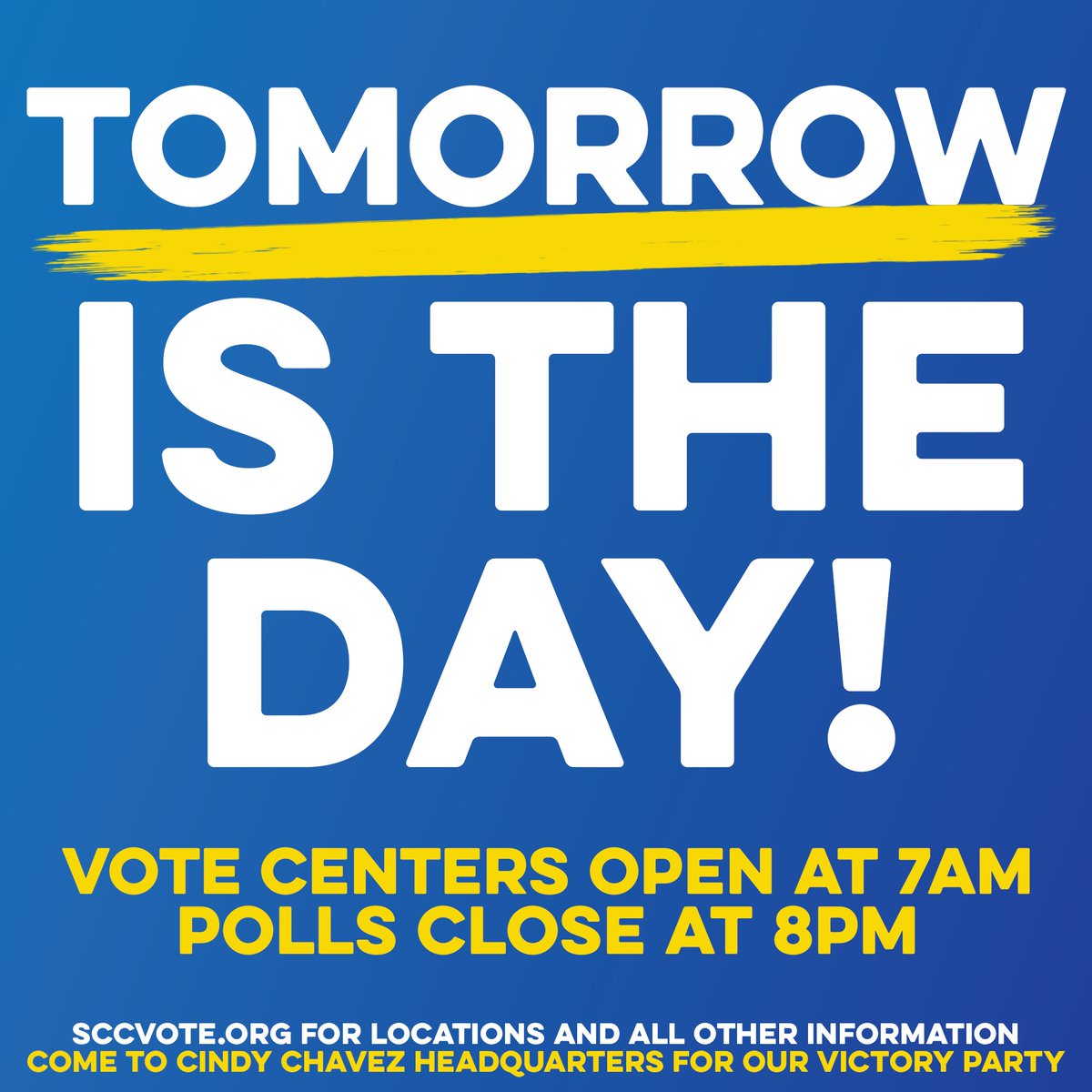 There are 24 hours left to vote! Have you voted yet? #cindychavezformayor
