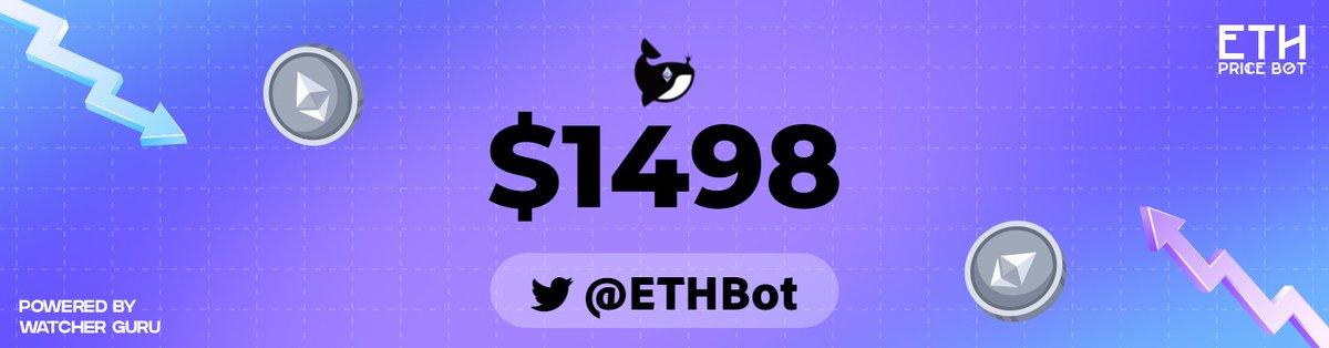 ETHBot's tweet image. #Ethereum Price: $1498 📉