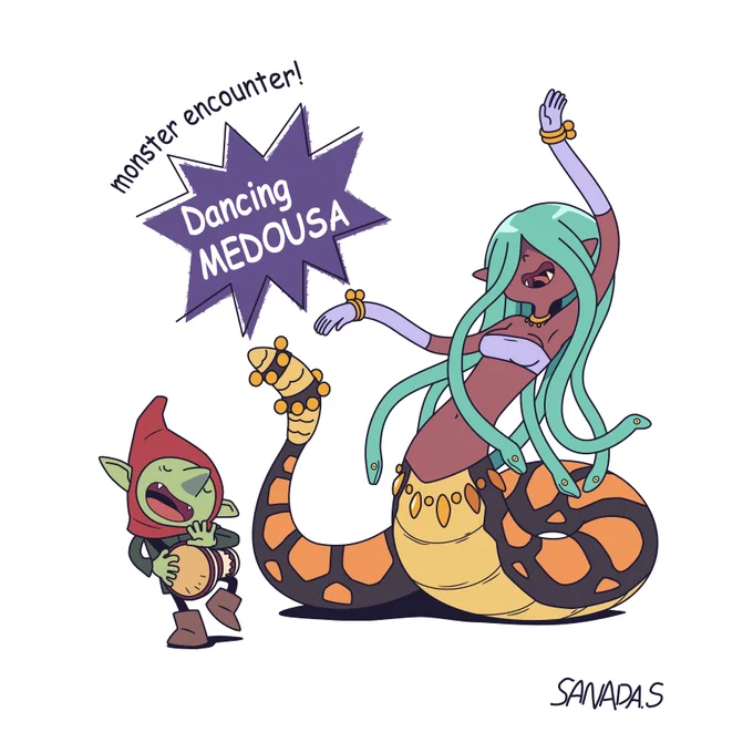 過去絵再掲「モンスターがあらわれた!」 