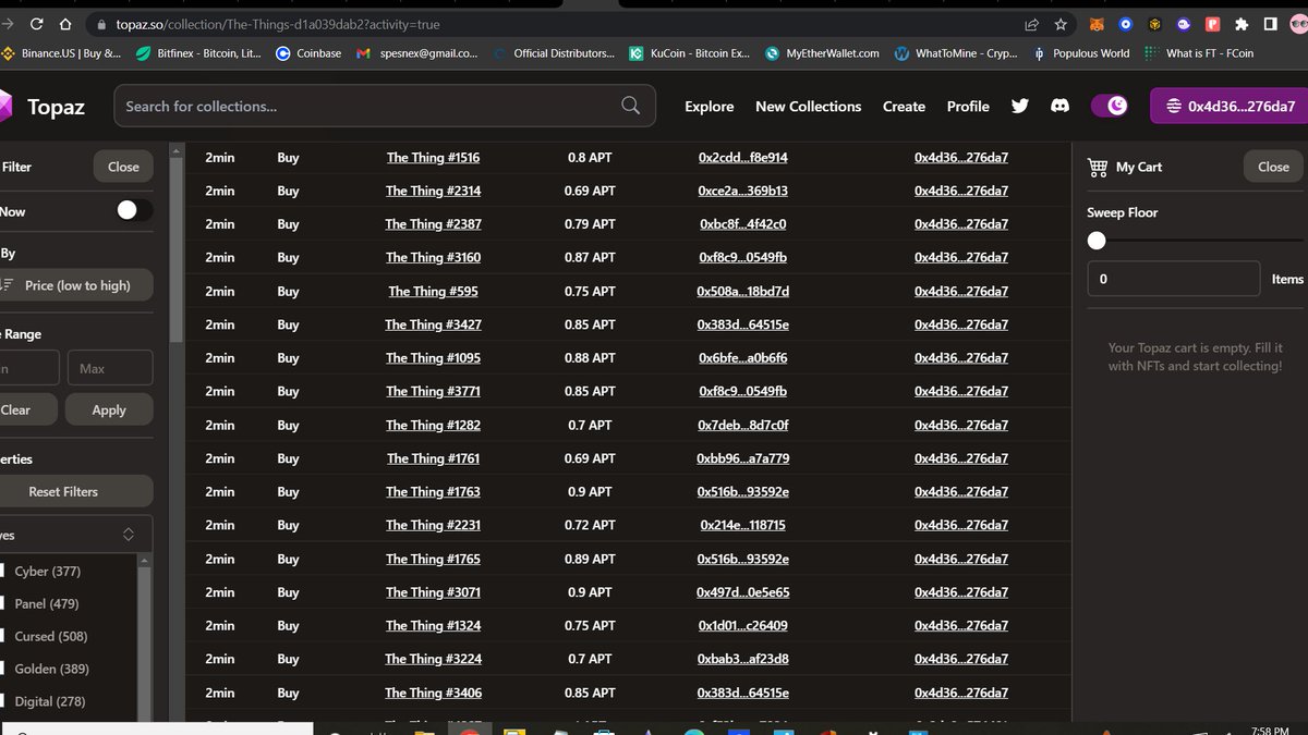 <a href="/The_Things_NFT/">The Things</a> The sweeps begin