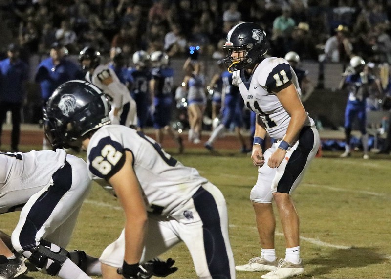 Southern Arizona Week 12 standout:
<a href="/PRCAFootball/">Pusch Ridge Football</a> WR/LB <a href="/TylerMustain/">Tyler Mustain</a>, 3 catches for 133 yards with 2 TDs and 18 tackles with one tackle for loss in the Lions' 35-0 win over ALA-West Foothills.