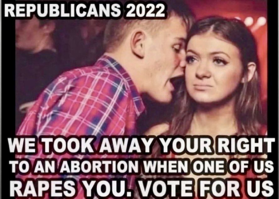 Vote Republican if YOU want this for YOUR DAUGHTER! #TrumpRally
#GOPTraitors 
#GOPDomesticTerrorists 
#GOPFascistTraitors 
#Roevember8th 
#RoevemberIsHere