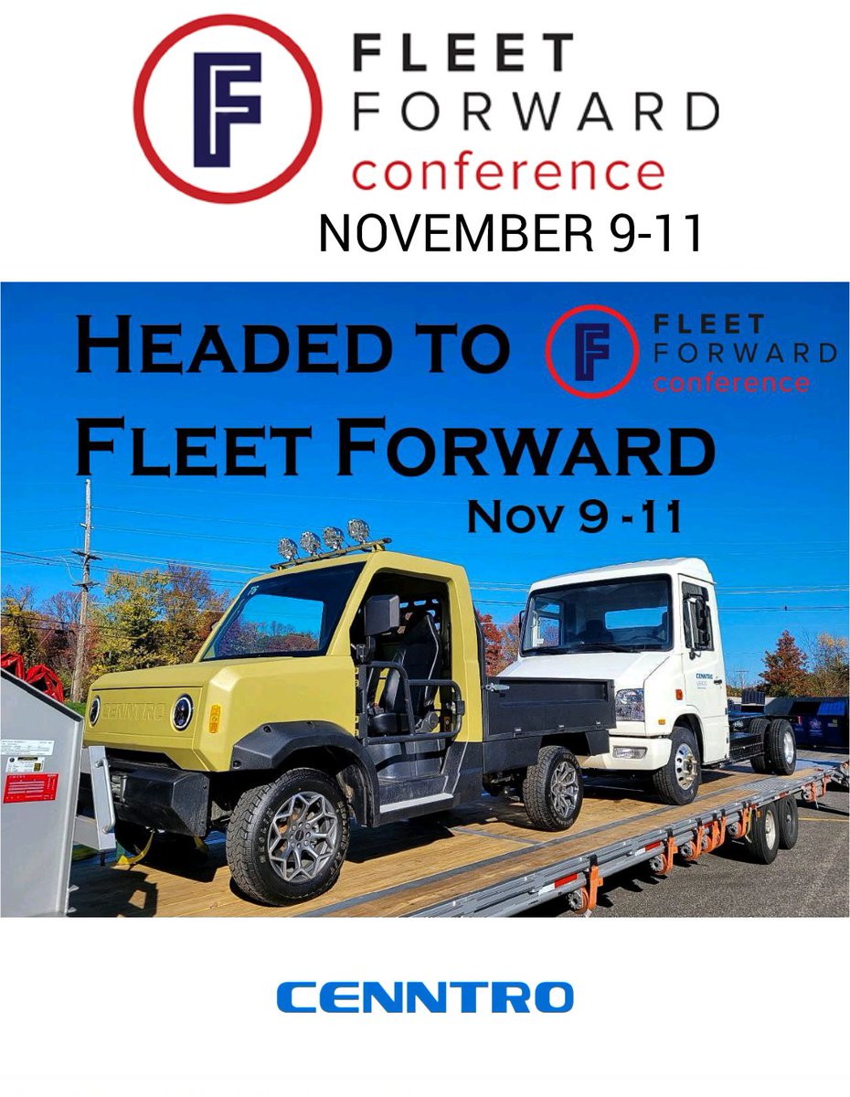 _X_Alex_'s tweet photo. The Cenntro All #Electric Class 4 #LS400 and All Electric #ORV, the #TeeMak are heading to #SantaClara for #FleetForward! Our team #KerryCepero #RodKeller #OmarSandlin and 
#MarianneMcInerney

#DrivingTheZeroMission

NOVEMBER 9-11 
FLEET FORWARD SANTA CLARA 
#CENN #CENNTRO $CENN https://t.co/odo2Bdxgnj