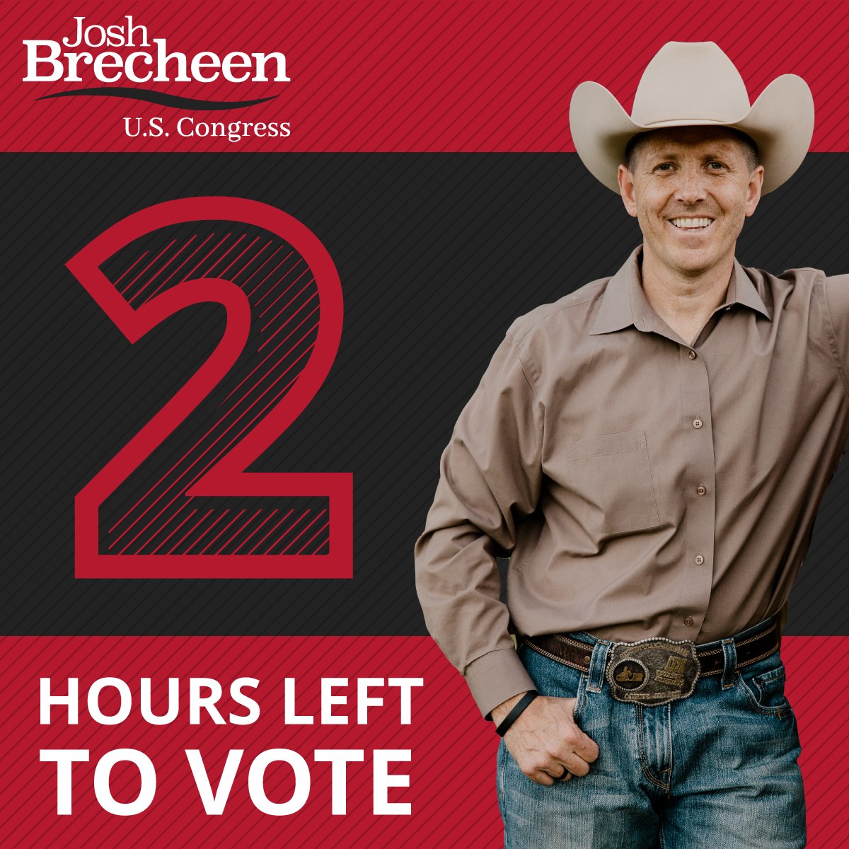 Only two hours left to vote for my conservative campaign to REFORM Congress. Not sure where your polling location is? Click here to find out: joshbrecheen.com/findmypollingl…