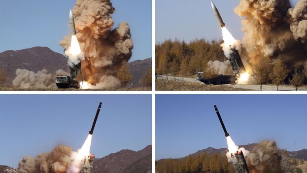 14ymedio's tweet photo. #Pyongyang califica los ejercicios de los aliados de "#intolerables e imperdonables"👉Corea del Norte los considera una "#provocación abierta dirigida a incrementar deliberadamente la tensión en la región" https://t.co/Hw4zzhxc59 https://t.co/W6lUWHMlXQ