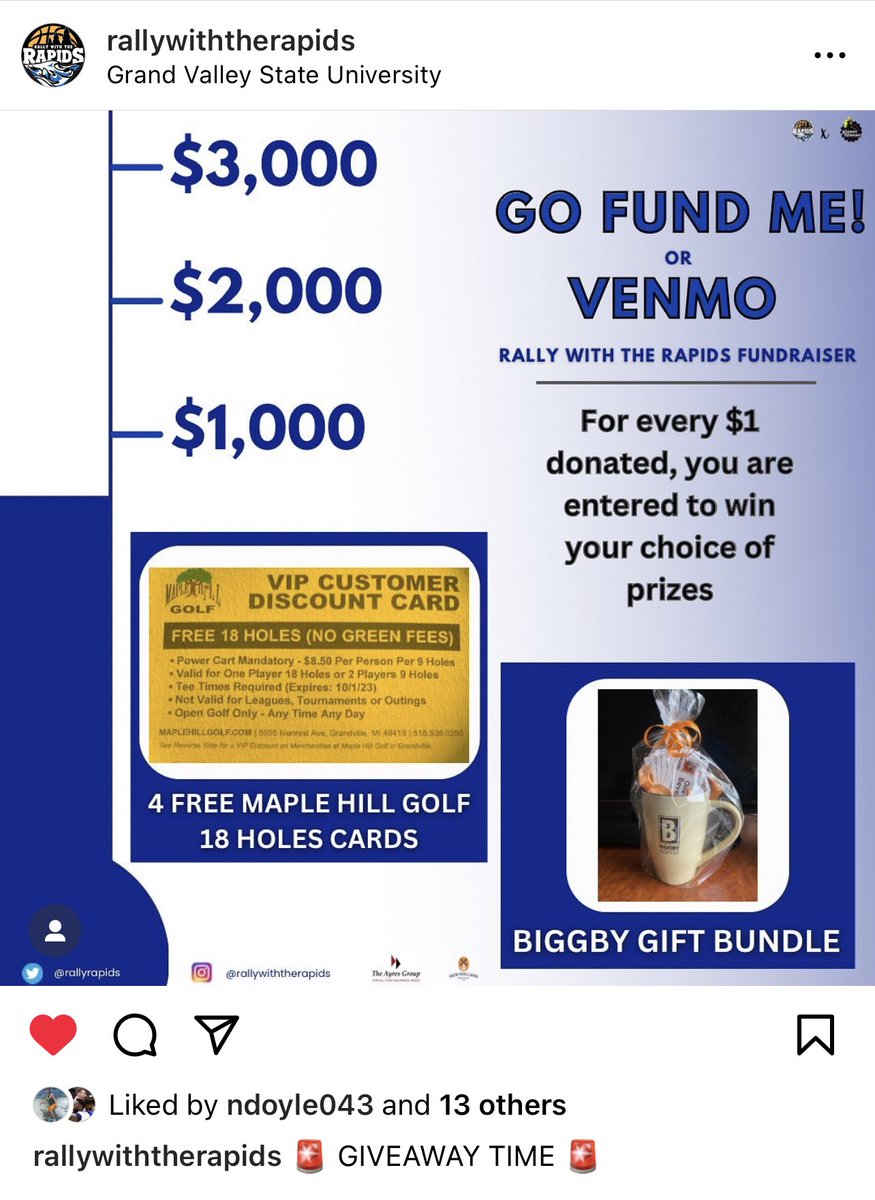 ‼️GIVEAWAY TIME‼️ Look at our instagram for more details (Rallywiththerapids). Only a few more weeks until the big day🏀🙌🏼