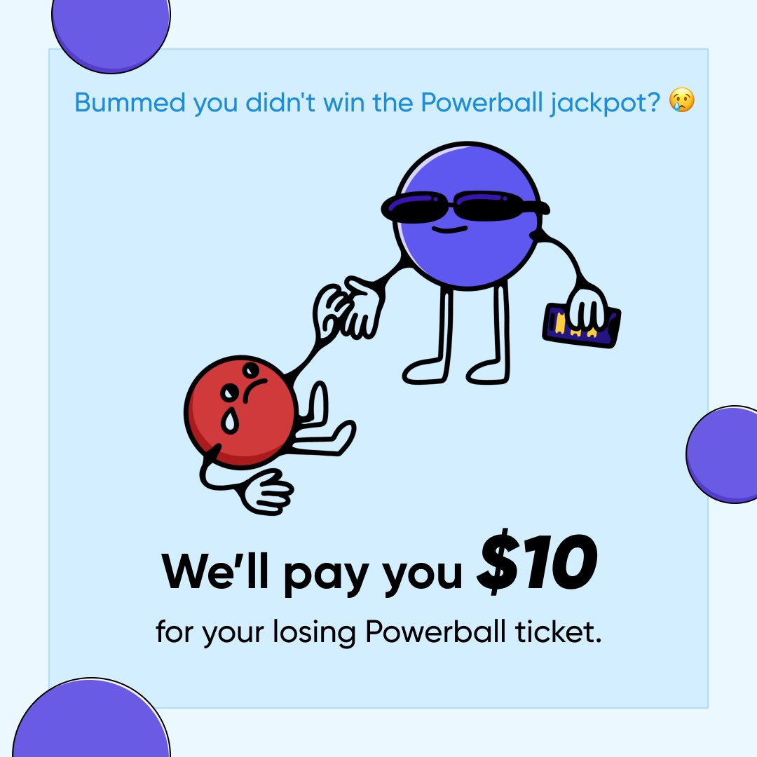 We know it's hard to convince your friends not to throw away their money on the Powerball...That’s okay! 
WHEN they lose tonight tell them to send us a picture of their WORTHLESS Powerball ticket and we’ll give them $10💸 when they sign up!

Link in bio for official rules.